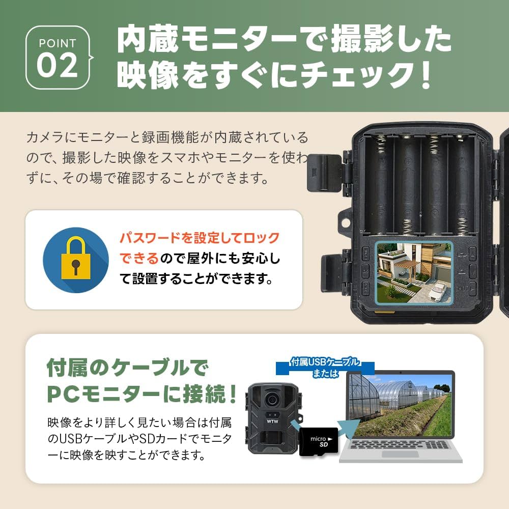 Amazon.co.jp: WTW 塚本無線 トレイルカメラ 防犯カメラ 静止画